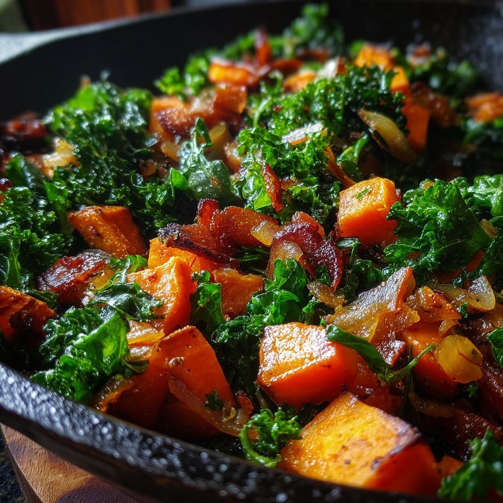 Sweet Potato Kale Skillet