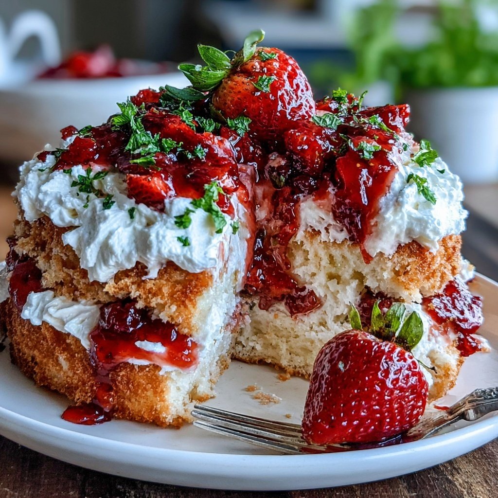 Classic Strawberry Shortcake With Fresh Cream