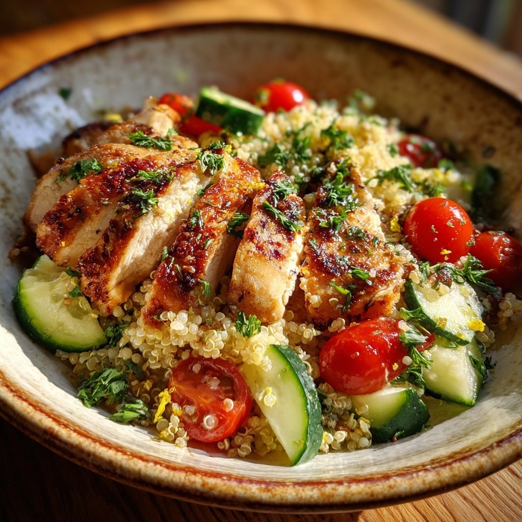Easy Healthy Mediterranean Chicken Bowl