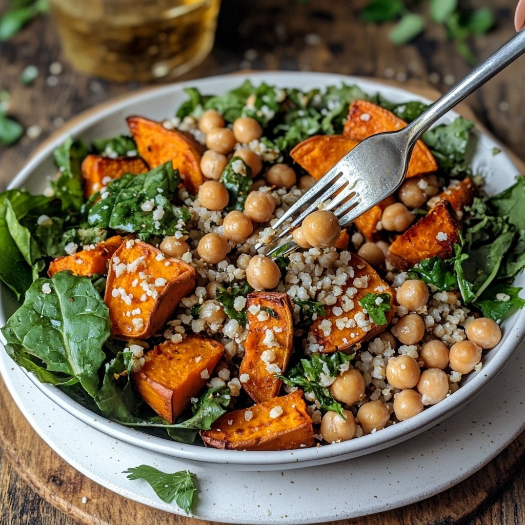 Healthy Lunch Roasted Veggie Grain Bowl