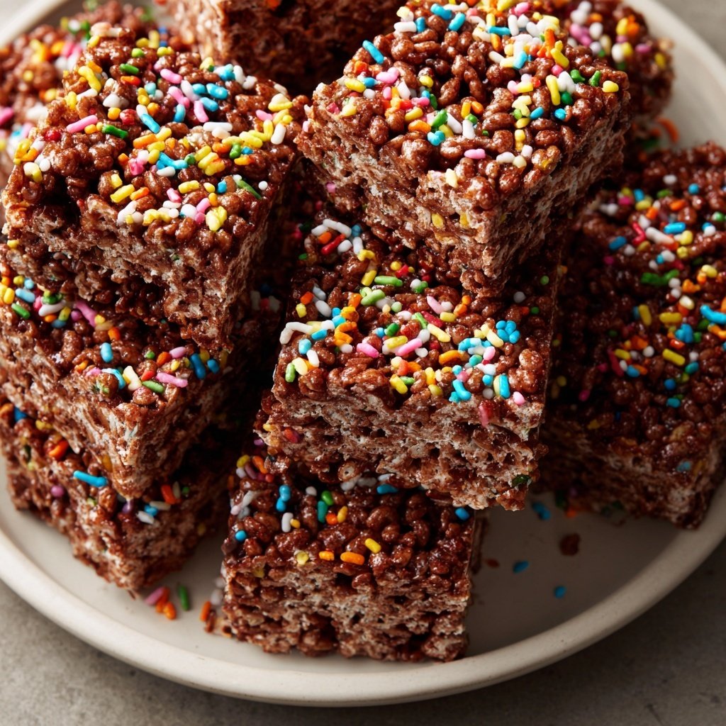 Super Bowl Dessert Chocolate Rice Krispie Treats