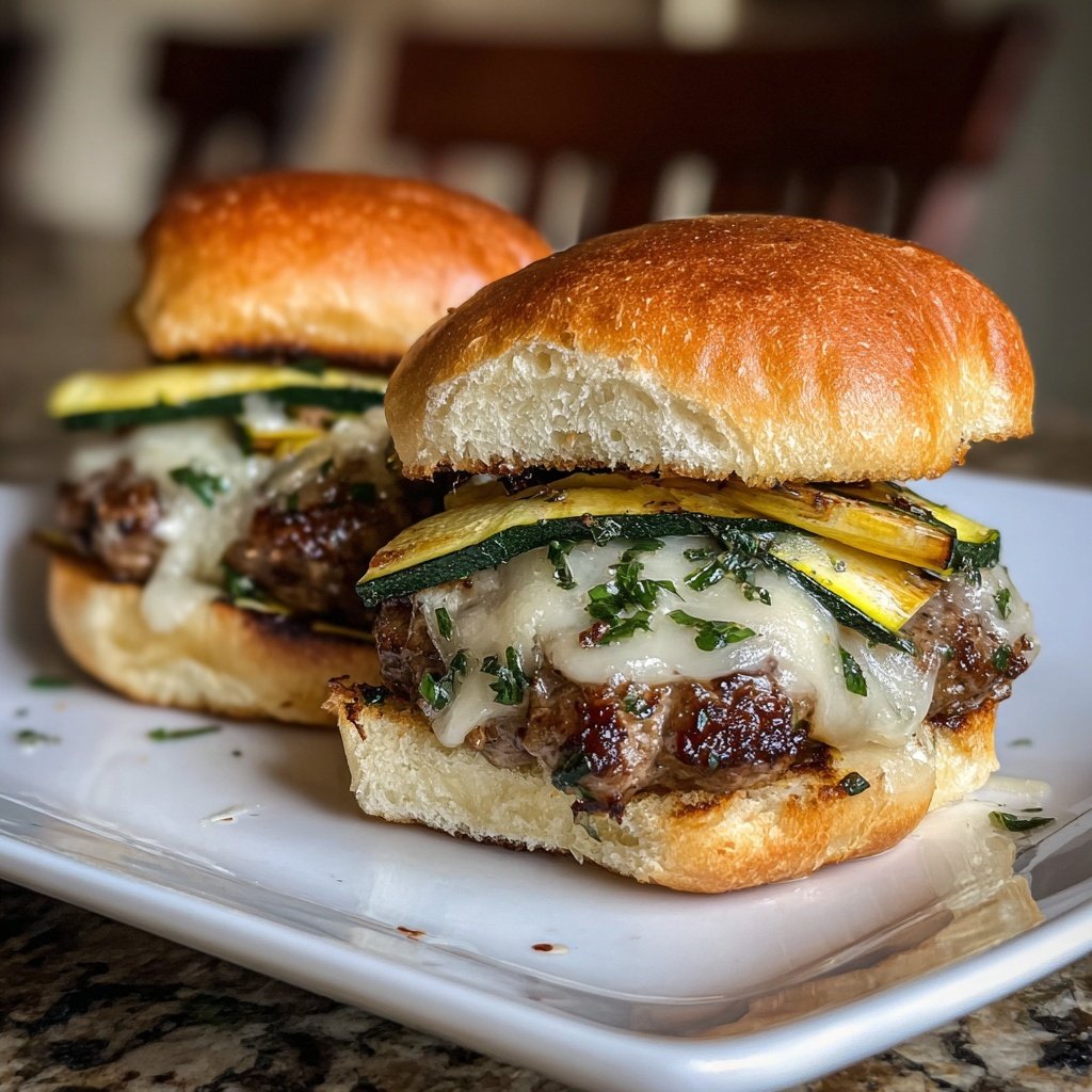 Sliders with Grilled Zucchini