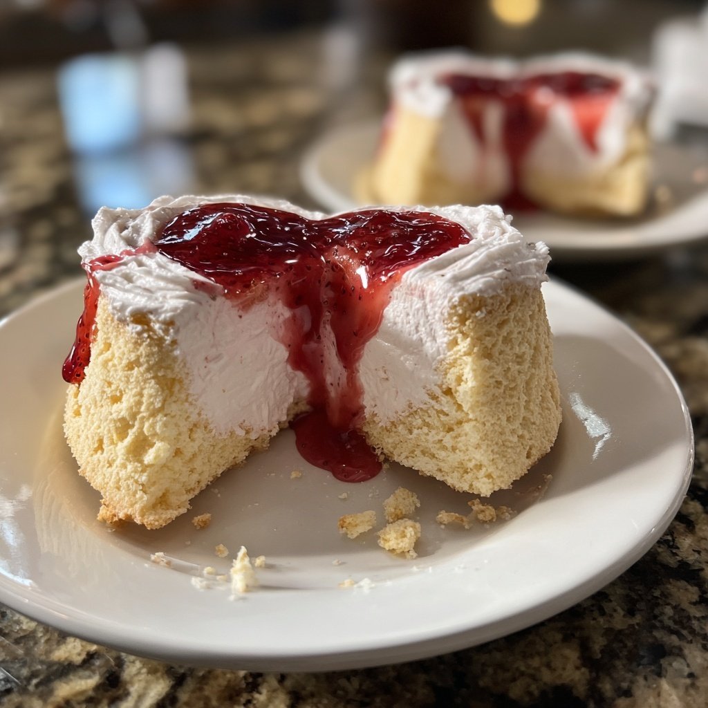 Mini Heart Cake with Strawberry Honey Cream