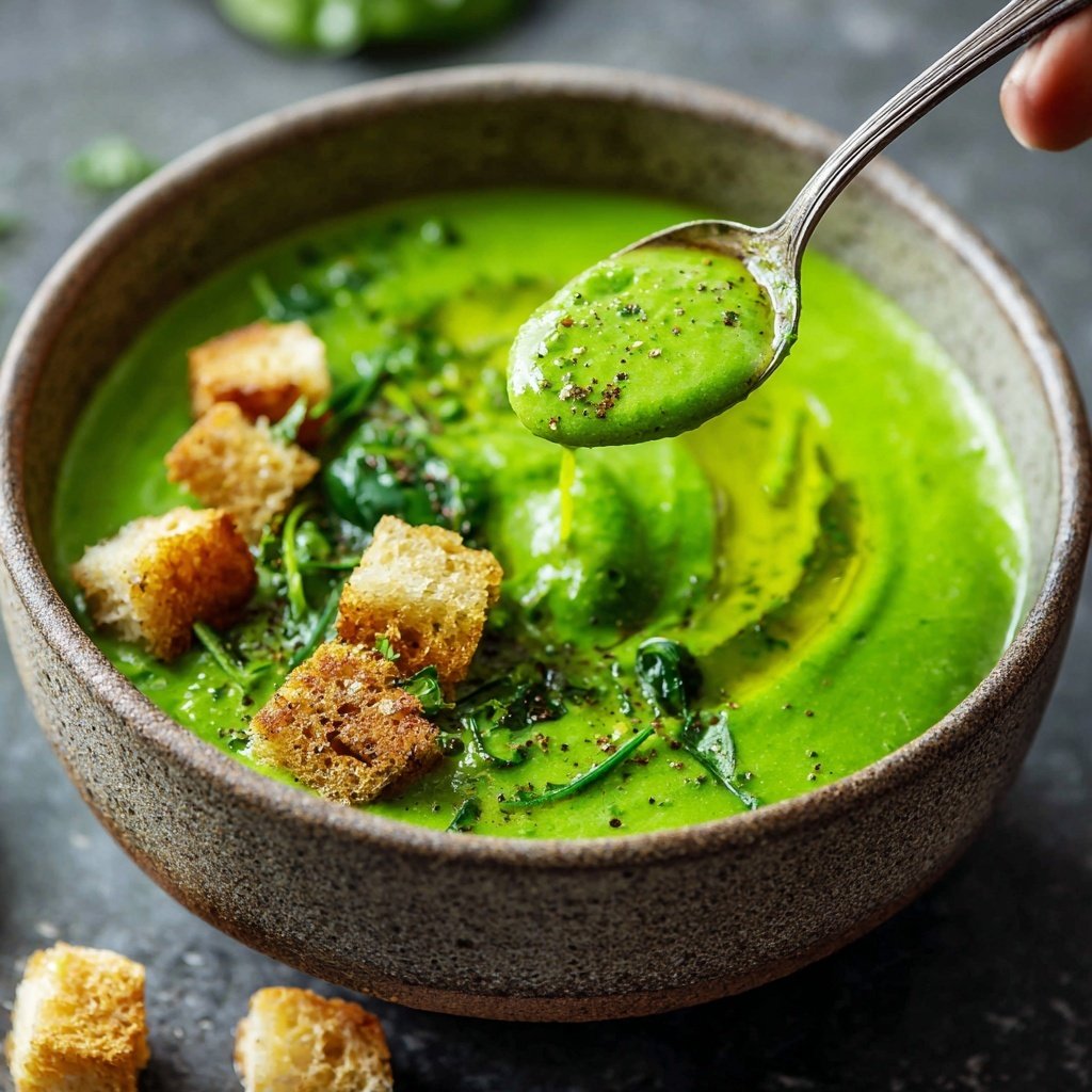 Spring Pea And Spinach Soup