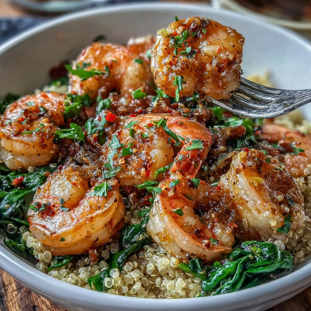 Healthy Lemon Garlic Shrimp Bowl