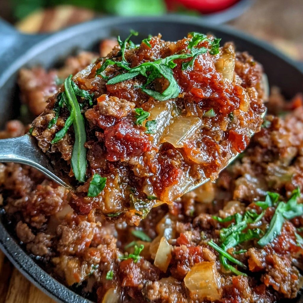 Hamburger Meat Sloppy Joe Skillet