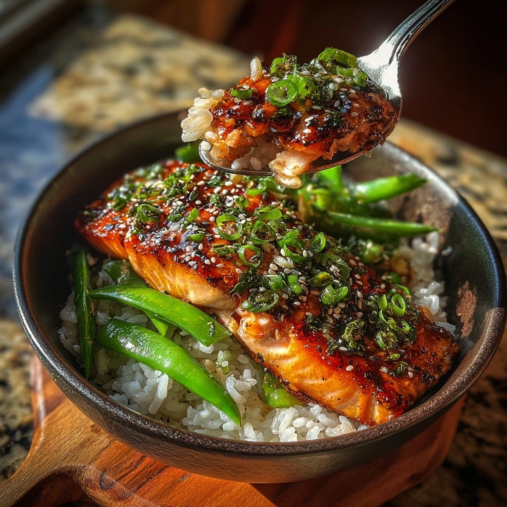 Teriyaki Salmon Rice Bowl