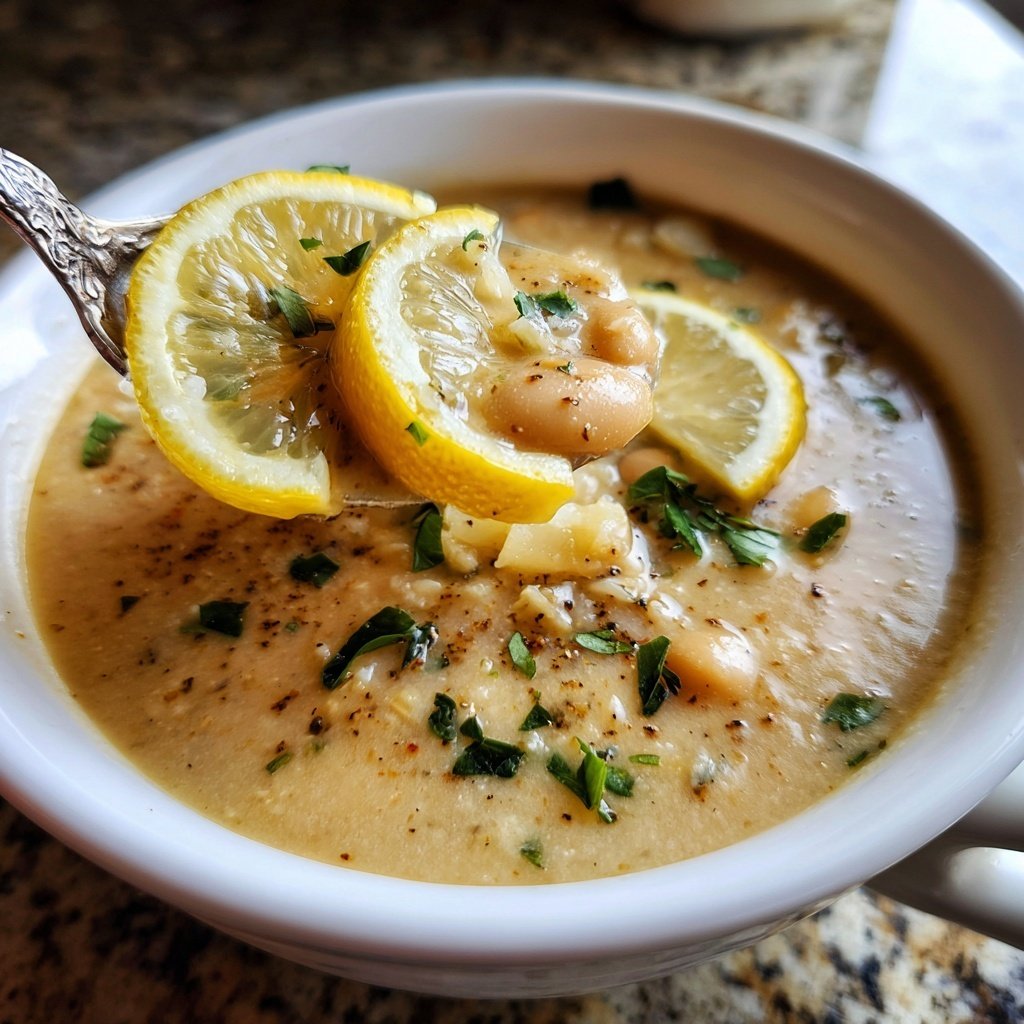 Creamy Lemon White Bean Soup