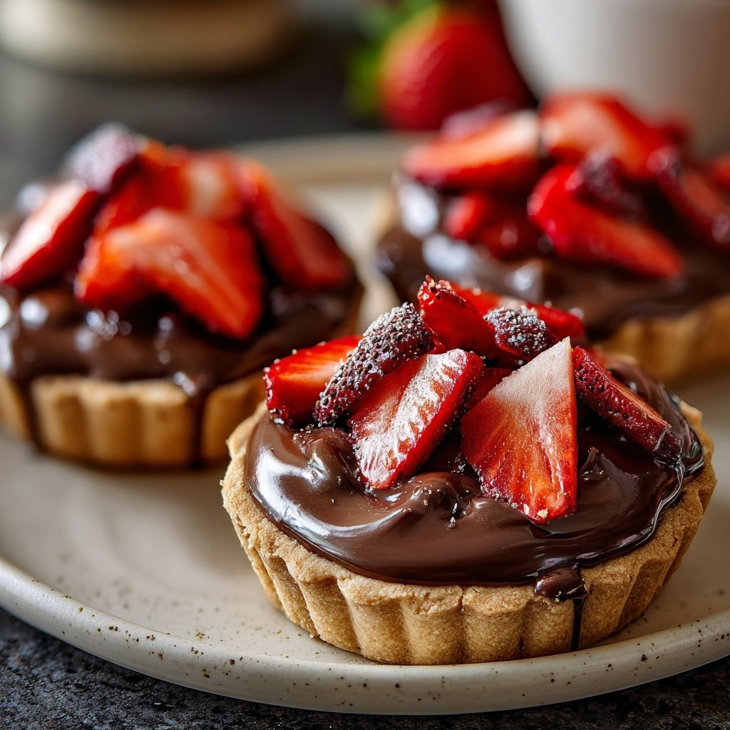 Chocolate Strawberry Tartlets