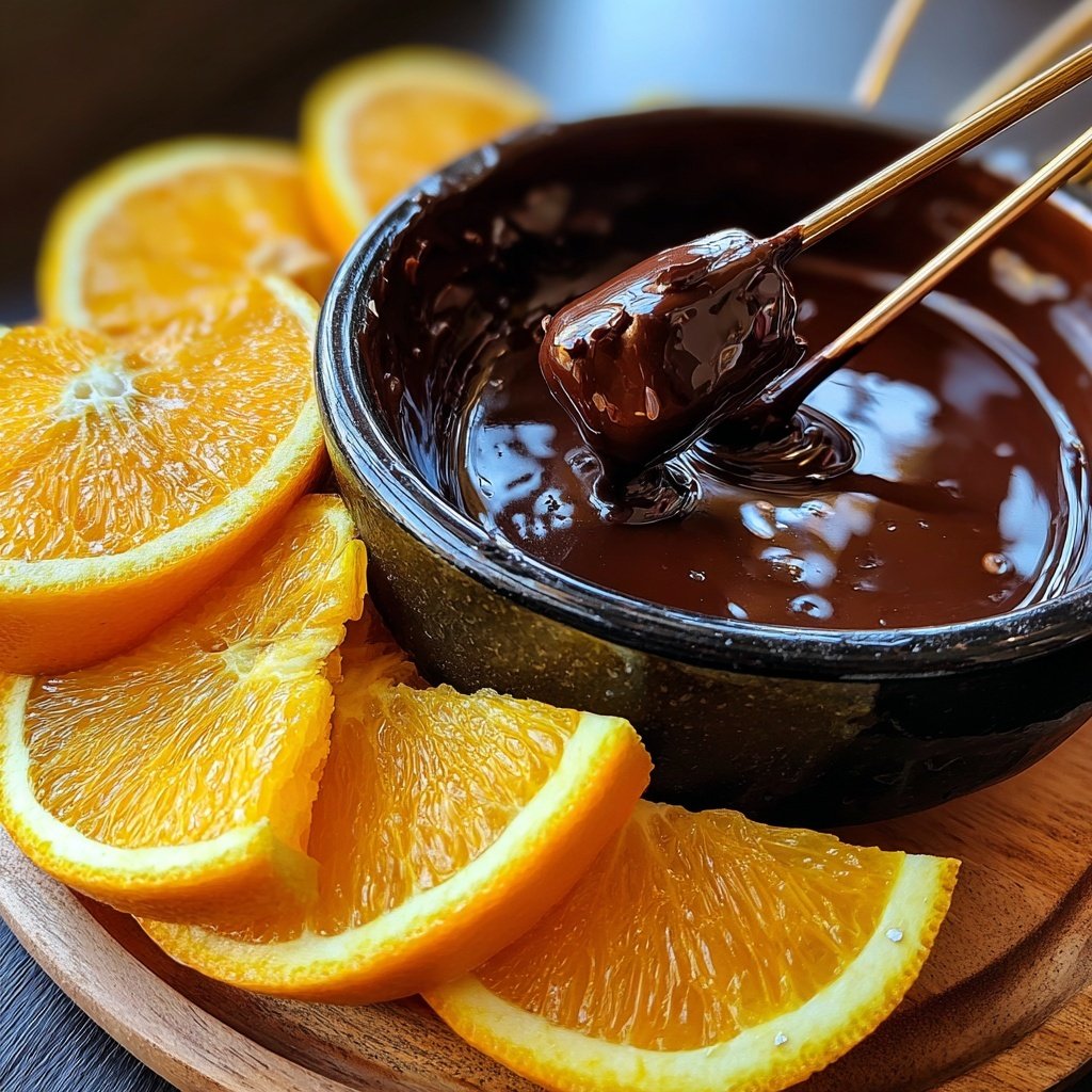Fondue with Dark Chocolate and Orange